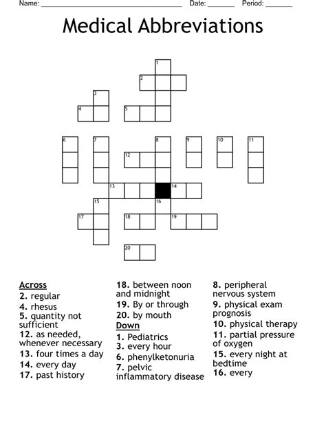 Click the answer to find similar crossword clues. . Abbreviation crossword